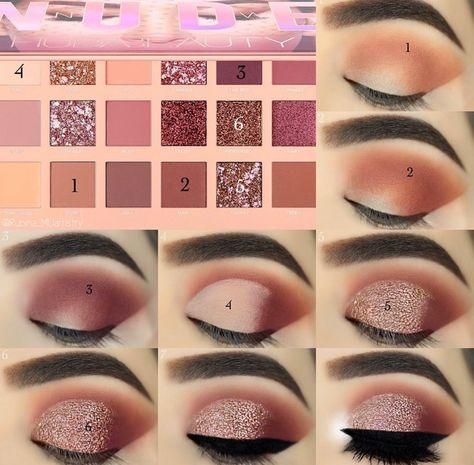 Teknik Makeup, Sparkly Eyeshadow, Mekap Mata, Eyeshadow Tutorials, Flot Makeup, Linda Hallberg, Makeup Tutorial Eyeshadow, Smink Inspiration, Eye Makeup Steps