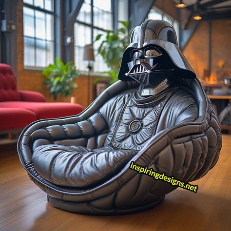 These Star Wars Loungers Make Every Nap an Epic Adventure – Inspiring Designs Star Wars Bean Bag, Boys Star Wars Room, Deco Star Wars, Star Wars Interior, Star Wars Decorations, Sci Fi Furniture, Star Wars Room Ideas, Gamer House, Star Wars Zimmer