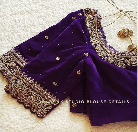 Velvet Blouse Design, Indian Blouses, Maggam Designs, Magam Work, Bridal Blouses, Bed Workout, Cutwork Blouse, Basic Mehndi, Best Blouse Designs