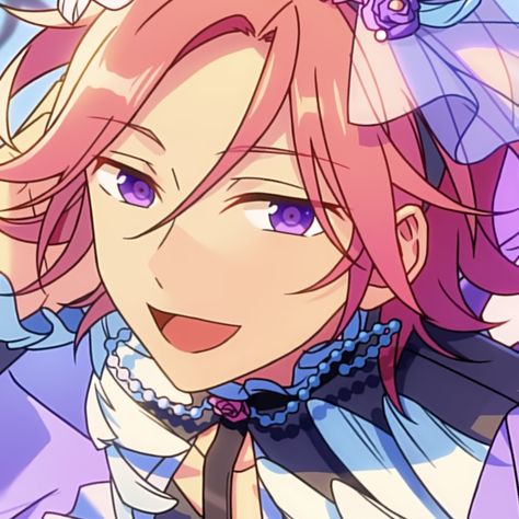 Merry Kohaku, Kohaku Enstars, Kohaku Oukawa Icon, Gothic Oc, Kohaku Oukawa, Anime Faceclaims, Enstars Icons, Pink Characters, Ensamble Stars