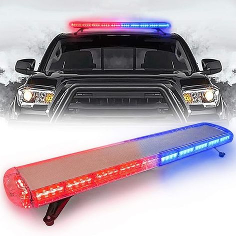 Amazon.com: CUMART 47" 88 Red Blue LED Light Bar Fit For Police Cops Vehicles Truck Cars Extreme High Intensity Construction Emergency Warning Strobe Rooftop Low Profile Law Enforcement Hazard Flashing Universal : Automotive Police Cops, Police Lights, Strobe Light, Safety Lights, Blue Led Lights, Led Light Bar, Strobe Lights, Construction Vehicles, Led Light Bars