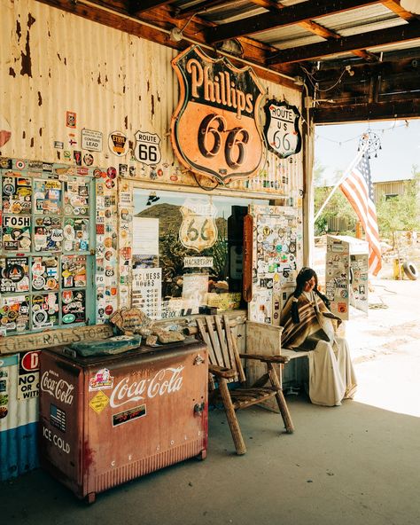 On Route 66 in Arizona Southern Deserts, Route 66 Trip, Road Trip Photography, Kingman Arizona, Route 66 Road Trip, Road Trip Routes, New Orleans Homes, Travel Route, Hotel California