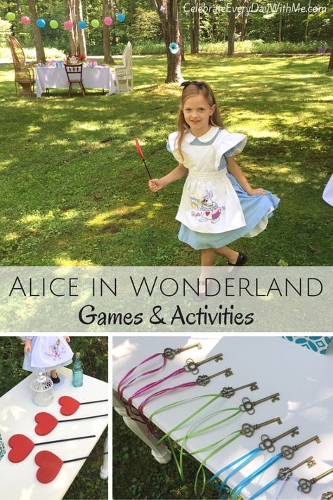 Alice In Wonderland Activities, Wonderland Party Games, Alice In Wonderland Party Games, Disney Princess Party Games, Alice In Wonderland Games, Disney Party Games, Princess Party Games, Alice In Wonderland Crafts, Tea Party Games