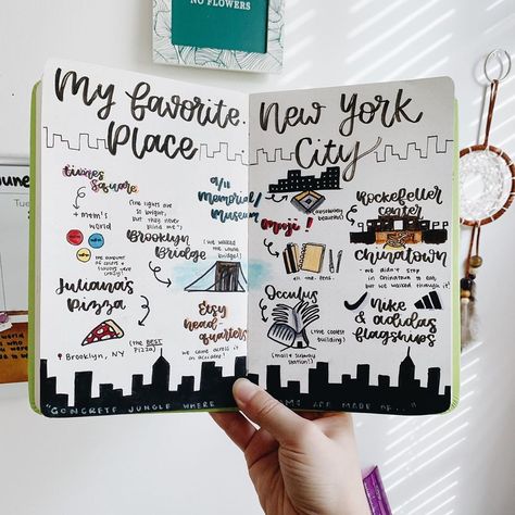 Gabbi on Instagram: “my favorite place collab with @moodybujo2020!! 😄 New York City is definitely my most favorite place, even though I have only been there…” New York Journal, Travel Journal Scrapbook, Journal Lettering, Travel Art Journal, Voyage New York, Lettering Ideas, Journal Scrapbook, Bullet Journal Lettering Ideas, Nyc Trip