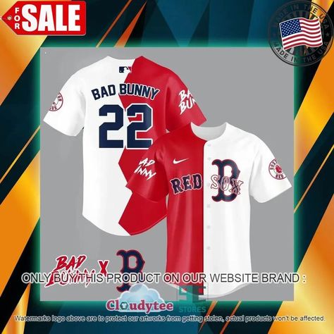 Bad Bunny Boston Red Sox White Red Baseball Jersey, Red Sox Pullover Jersey Check more at https://baseballgiftlove.com/product/bad-bunny-boston-red-sox-white-red-baseball-jersey/ Red Baseball Jersey, Red Sox Jersey, Red Sox Logo, Red Socks Fan, Red Sox Baseball, Baseball Uniforms, Custom Baseball Jersey, Baseball Jersey Shirt, Reds Baseball