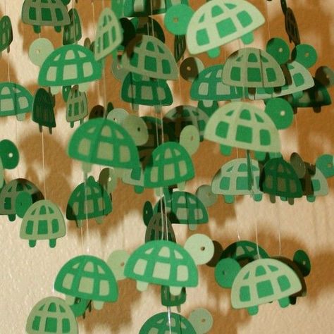 Turtle Birthday Theme, Turtle Classroom, Mobile Decoration, Turtle Baby Shower, Turtle Birthday Parties, Turtle Theme, Turtle Baby, Turtle Tots, Turtle Crafts