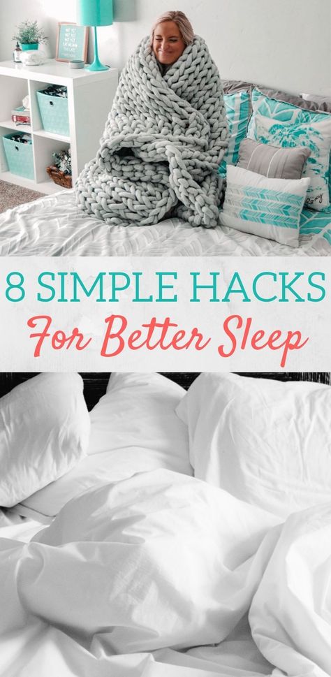 8 simple hacks for better sleep Snacks Before Bed, Sleep Talking, Feeling Sleepy, How To Sleep Faster, Sleep Cycle, Sleep Schedule, Sleep Problems, Improve Sleep Quality, Lack Of Sleep