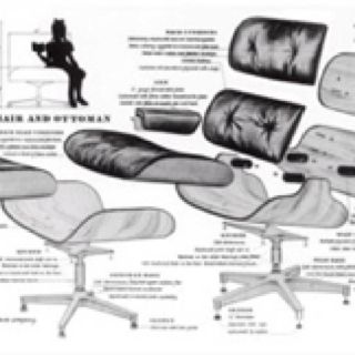 Eames Lounge Chair diagram, in case you want to make your own #furniture #chair #want Vitra Lounge Chair, Chair Drawing, Wood Furniture Plans, Eames Office, Charles Ray, Printed Chair, Man Room, Charles & Ray Eames, Ray Charles