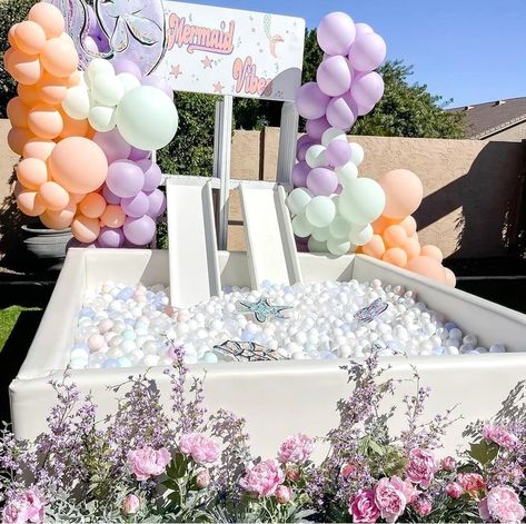 White Ball Pit, Ball Pit Party, Ball Pit With Slide, Kids Party Rentals, Ball Pit Balls, Soft Play, Ball Pit, Kids Fun, Play Ball