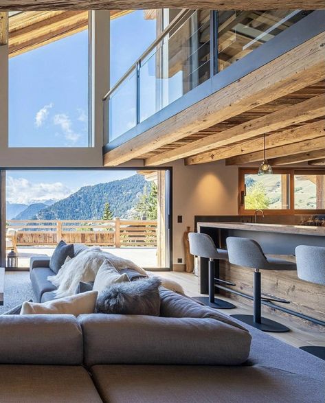 Farmhouse Architecture, Chalet Interior, Chalet Design, Casa Container, Mountain Homes, Modern Cabin, Dream House Interior, House Goals, Dream House Plans