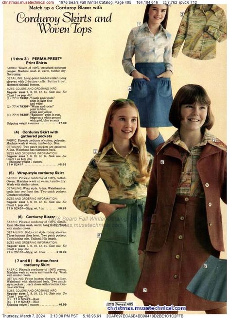 1976 Sears Fall Winter Catalog, Page 405 - Catalogs & Wishbooks 1970s Catalog, 70s Winter Fashion, 1960s Outfit, 70s Winter, 70s Clothes, 1970s Clothing, 60s 70s Fashion, Fashion 70s, 60s And 70s Fashion