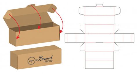 Box Blueprint, Box Packaging Templates, Packaging Die Cut, Templat Kotak, Pola Kotak, Packaging Template Design, Social Templates, Restaurant Flyer, Packaging Template