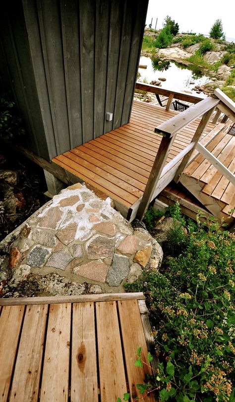 Summer Cottage Outdoor Sauna - Contemporary - Deck - Toronto - by Owen Landscape Architect | Houzz AU Cottage Outdoor, Contemporary Deck, Under Deck, Home Sauna, Under Decks, Outdoor Sauna, Deck Photos, Summer Cottage, Landscape Architect