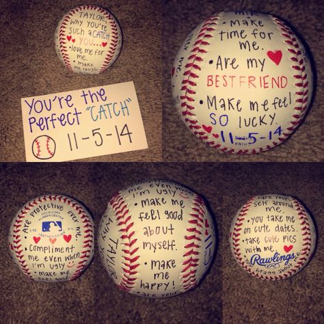 Gift idea for baseball boyfriend... Baseball Boyfriend Gifts, Baseball Boyfriend, Hadiah Valentine, Anniversary Boyfriend, Bf Gifts, Diy Gifts For Him, Presents For Boyfriend, Relationship Gifts