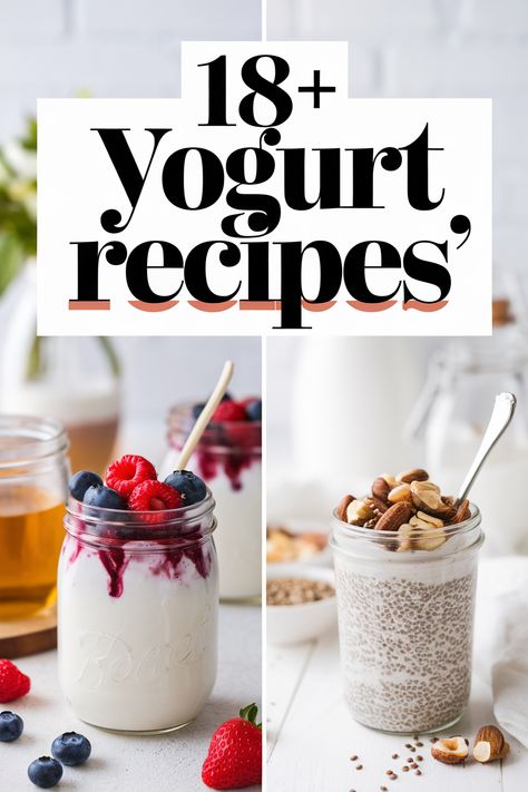 Ways To Use Up Plain Yogurt, Yogurt Mix In Ideas, Desserts Made With Yogurt, Healthy Yogurt Desserts, Home Made Yogurt Recipes, Recipes With Plain Yogurt, Desserts With Yogurt, Things To Make With Yogurt, Recipe Using Plain Yogurt