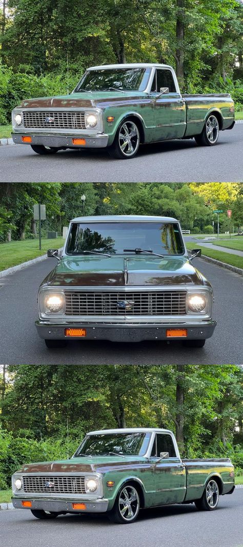 1971 Chevrolet C-10 Short Bed C10 Trucks For Sale, Custom Trucks For Sale, C10 For Sale, Swamp Monster, Bed For Sale, C10 Trucks, Ls Swap, Ac System, Drop Spindle