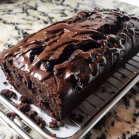 Baking Hot Fudge Brownie Bread Hot Fudge Brownie Bread Recipe, Brownie Bread Loaf, Hot Fudge Brownies, Brownie Bread, Hot Chocolate Brownies, Homemade Hot Fudge, Fudge Brownie, Caramel Brownies, Best Bread Recipe