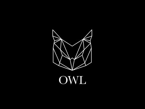 Geometric Owl Logo vector graphics icon flat design logo branding white black white black triangle animal owl logo owl geometric Owl Nail Designs, Owl Icon, Owl Logo Design, Mini Shelves, Flat Design Logo, Geometric Owl Tattoo, Geometric Wall Paint, Geometric Owl, Mirror Border