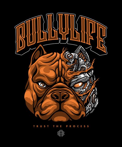 Exotic Bully, Dog Logo Design, Bulldog Tattoo, Android Wallpaper Art, Wild Dog, Bulldog Shirt, Boys Pattern, Illustration Advertising, Tshirt Printing Design