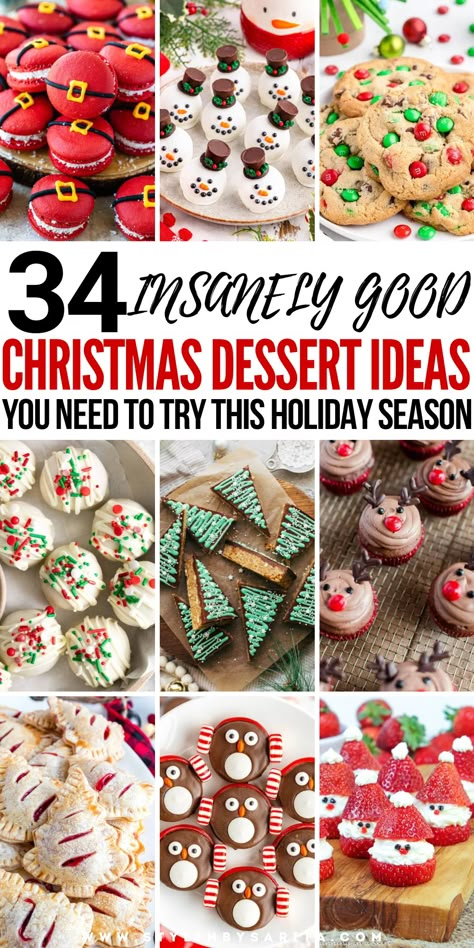 Christmas dessert ideas Shareable Christmas Treats, Christmas Treats And Cookies, Christmas Sweets For Party, Christmas Platter Ideas Desserts, Finger Christmas Desserts, Christmas Time Desserts, Christmas Party Treats For Adults, Christmas Treats To Bake, Cute Holiday Treats Christmas