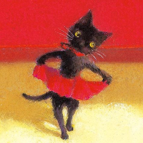 Cat Sassy, Ballerina Cat, Black Cat Painting, Ballet Art, Dancing Cat, Nine Lives, Ballet Photography, Cats In Art, Ballet Costumes