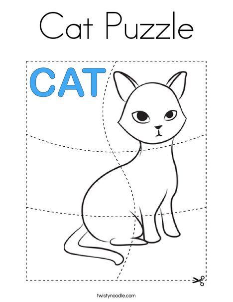 Tracing Worksheets Preschool, Worksheets Preschool, Cat Puzzle, Printable Puzzles, Tracing Worksheets, Preschool Worksheets, Puzzles For Kids, Kids Prints, Coloring Page