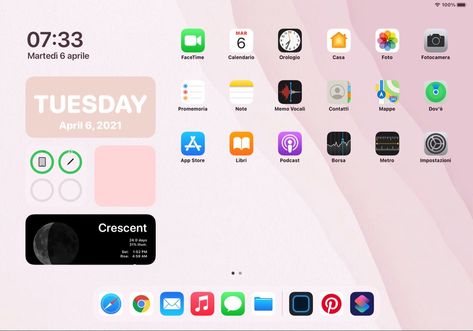 Ipad Air Organization Homescreen, Ipad Pro Homescreen, Ipad Ideas Homescreen, Ipad Organization Homescreen, Widgets Ideas, Ipad Design, Ipad Inspo, Ipad Lockscreen, Ipad Pro 2020