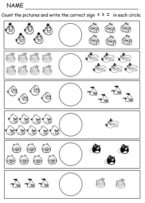 Comparing Numbers Picture Math: Angry Birds Greater than, Less Than. Equal Worksheet Greater Number Worksheet, Greater Or Less Than Worksheets, Equal And Not Equal Math Kindergarten, Equal Not Equal Kindergarten, Greater Than Less Than Worksheets For Grade 3, 1st Grade Greater Than Less Than Worksheets, Greater And Smaller Number Worksheet, Comparing Numbers Kindergarten, Comparing Numbers Worksheet