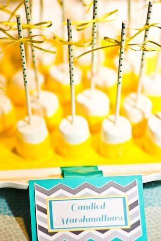 Yellow Birthday Party Ideas, Candy Marshmallows, Yellow Birthday Party, Bubbles Party, Yellow Birthday Parties, Bubble Birthday Parties, Sunshine Birthday Parties, Bubble Birthday, Bubble Guppies Birthday