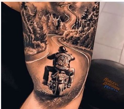 Motorcycle Memorial Tattoo, Motorcycle Memorial, Progress Tattoo, Motorcycle Tattoo, Motorcycle Tattoos, Remembrance Tattoos, Memorial Tattoo, Tattoos Gallery, Tattoo Sleeve