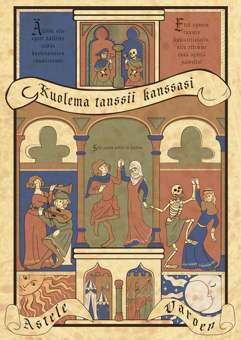 Medieval Poster Graphic Design, Medieval Website Design, Medieval Poster Design, Medieval Design Graphic, Medieval Style Art, Medieval Art Style, The Middle Ages Aesthetic, Medieval Branding, Medieval Graphic Design