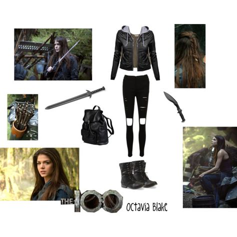 Octavia Blake The 100 CW - Polyvore The 100 Fashion, The 100 Aesthetic Outfit, Octavia Blake Costume, The 100 Halloween Costume, The 100 Inspired Outfits, Octavia Blake Outfit, Grounder Outfit, The 100 Clothes, The 100 Costume