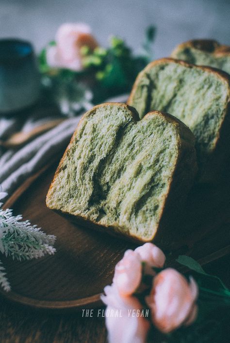 Sourdough Matcha Brioche (Vegan) - The Floral Vegan Matcha Nice Cream, Matcha Bread, Sourdough Brioche, Matcha White Chocolate, Matcha Cheesecake, White Chocolate Bark, Matcha Dessert, Brioche Recipe, Matcha Chocolate