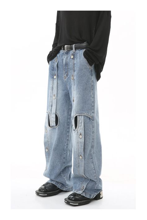 Blue Jeans Outfit Men, Ripped Jeans For Men, Denim Pants For Men, Jeans Outfit Men, Blue Jean Outfits, Ripped Pants, Jeans For Men, Denim Jeans Men, Loose Jeans