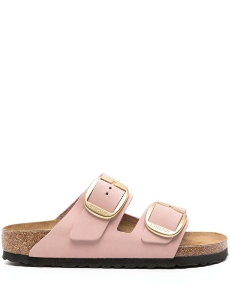 Shop Birkenstock Arizona Big Buckle sandals Cute Pink Sandals, Light Pink Birkenstocks, Cute Spring Shoes, Cute Birkenstocks, Pink Birkenstocks Outfits, Pink Jibbitz, Cute Shoes For Summer, Pink Birkenstocks, Birkenstock Big Buckle