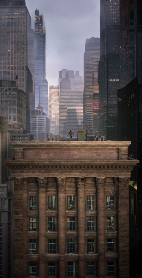 Miles Wallpaper, Spiderman Verse, Spiderman Across The Spiderverse, Cityscape Wallpaper, Marvel Wallpapers, Image Spiderman, Wallpaper Wa, Iphone Wallpaper Classy, Miles Morales Spiderman