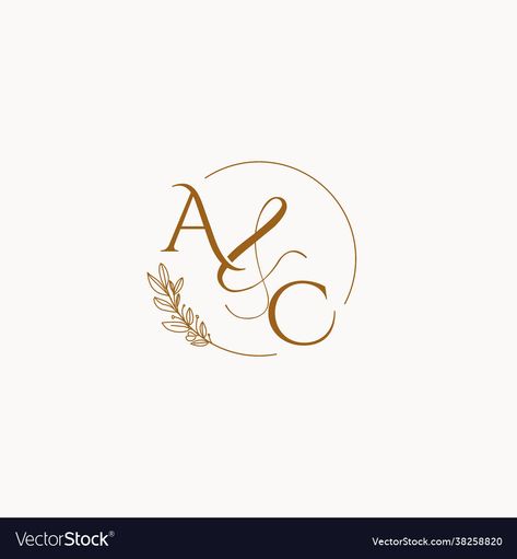 Ac Initials Logo, Ac Logo Design Ideas, Ac Letter Logo, A And C Logo, Ca Logo Design Letter, Ac Logo Design Letter, Wedding Monogram Ideas Initials, Celebrant Logo, Ac Logo Design