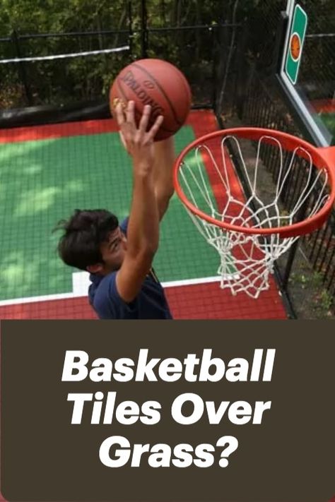 man shooting basketball in outdoor court Grass Basketball Court, Basketball Court Backyard Diy, Backyard Basketball Court Small, Diy Basketball Court Backyard Cheap, Outdoor Basketball Court Ideas, Diy Basketball Court, Basketball Flooring, Backyard Basketball Court, Bunkie Ideas