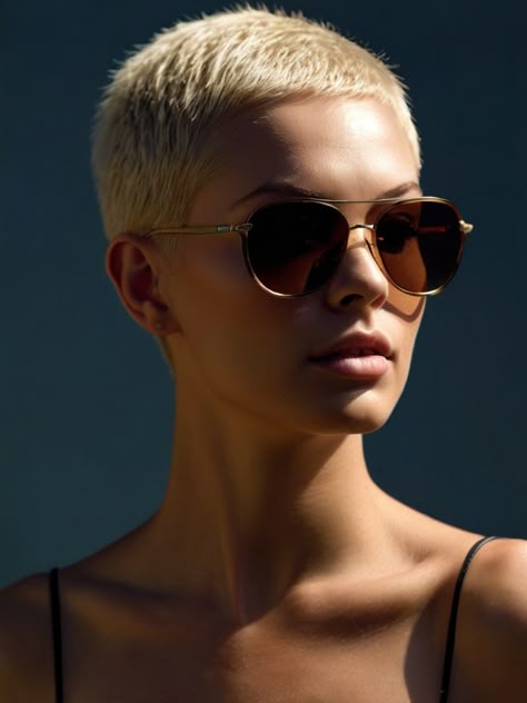 Coiffed Hair, Long Buzz Cut, Shaved Pixie Cut, Buzz Cut Women, Shaved Pixie, Short Textured Hair, Really Short Hair, Short Sassy Hair, Super Short Hair