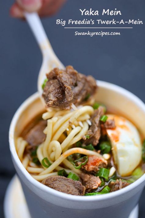 Big Freedia's Yaka Mein Yock Recipe, Yakamein New Orleans, Yaka Mein, Yakamein Recipe, Beer Braised Chicken, New Orleans Recipes, Food Play, Cajun Cooking, Louisiana Recipes