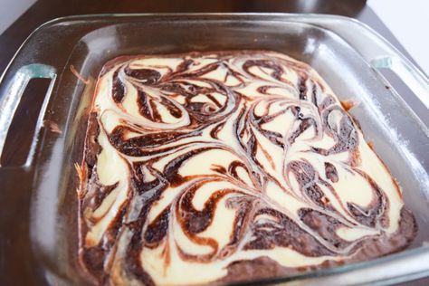 Cheesecake Brownies Using Box Brownies, Brownie Mix And Cream Cheese, Easy Box Desserts, Brownie Mix Cream Cheese Recipes, Brownies Cream Cheese Swirl, Chocolate Cake With Cream Cheese Swirl, Cream Cheese Brownies From Box Recipes Cake Mixes, Brownie Cheesecake Bars Boxed, Brownies With Cream Cheese Swirl