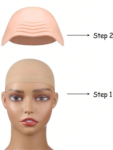 2pcs Realistic Bald Cap Halloween Costume Makeup Latex Bald Head Cover Wig Cap For Cosplay Multicolor    Latex    All Women Accessories, size features are:Bust: ,Length: ,Sleeve Length: Halloween Maquillaje, Halloween Costume Makeup, Bald Caps, Bald Cap, Disposable Mascara Wands, Curling Brush, Nail Remover, Eyelash Brush, Hair Bonnet