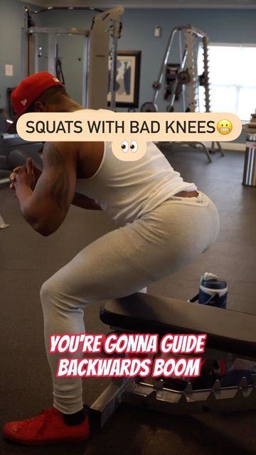 Modified Squats For Bad Knees, Squat Alternatives For Bad Knees, Squats For Bad Knees, Knee Friendly Glute Workout, Quad Exercises For Bad Knees, Modified Squats, Kneeling Squat, Bad Knee Workout, Barbell Squat