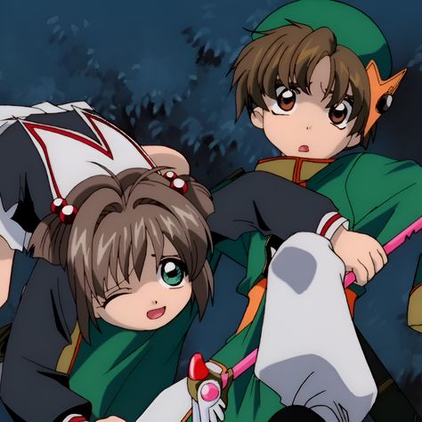 𝒄𝒂𝒓𝒅𝒄𝒂𝒑𝒕𝒐𝒓 𝒔𝒂𝒌𝒖𝒓𝒂 Sakura And Syaoran, Sakura Card Captor, Ao Haru Ride, Clear Card, Sakura Card, Card Captor, Cherry Blossom Tree, Cardcaptor Sakura, Just For Fun