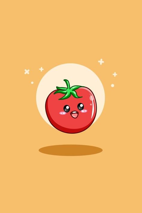 Cute tomato in world vegetarian day cartoon illustration Healthy Food Background, Cute Tomato, Egg Watercolor, World Vegetarian Day, Vegetarian Day, Bbq Salmon, Food Background, Bag Illustration, Food Cartoon