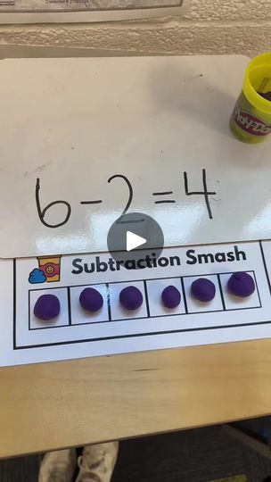 146K views · 1.5K reactions | Discover the fun of subtraction with our "Subtraction Smash" activity! Students use playdough to visually subtract, engaging in hands-on learning that makes math concepts stick. Perfect for kinesthetic learners! | Preschool Vibes Subtraction Activities For Preschool, Subtraction Preschool, Preschool Vibes, Teaching Subtraction, Subtraction Activities, Math Concepts, Hands On Learning, Hands On Activities, Kindergarten Activities