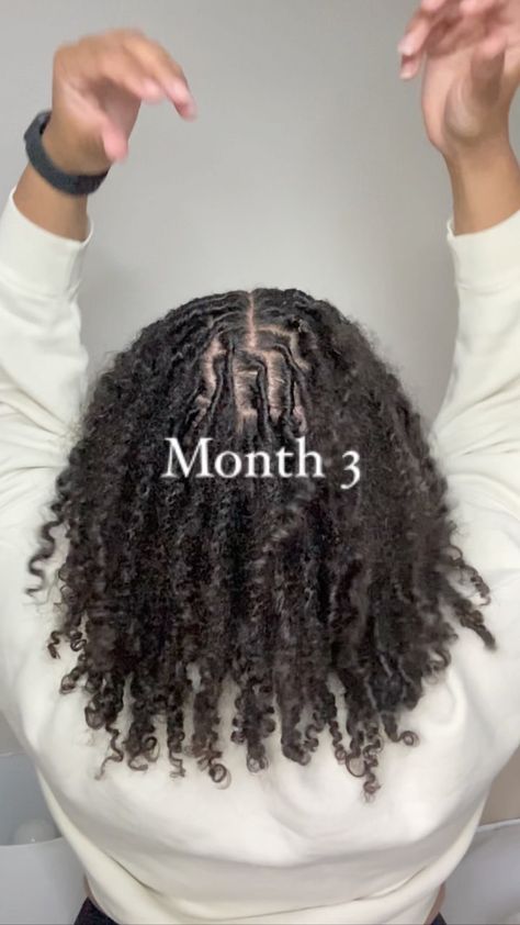 Coil Locs With Curly Ends, Locs On Type 3 Hair, Instant Locs Curly Ends, Starter Locs For Long Hair, 3 Months Locs, 3b Locs Natural Hair, 3 Month Locs, Starter Locs Long Hair, Loose End Locs