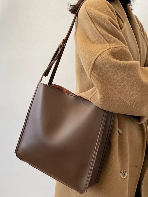 Minimalist Tote Bag for Sale Australia| New Collection Online| SHEIN Australia Uni Bag, Minimalist Tote Bag, Minimalist Tote, Hand Bags For Women, Everyday Handbag, Vegan Leather Tote, Girly Bags, Fancy Bags, Classic Bags