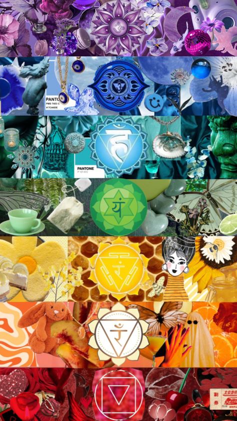 7 Chakras Wallpaper Iphone, Solar Plexus Chakra, 7 Chakras, Throat Chakra, Root Chakra, Crown Chakra, Heart Chakra, Create Collage, Third Eye