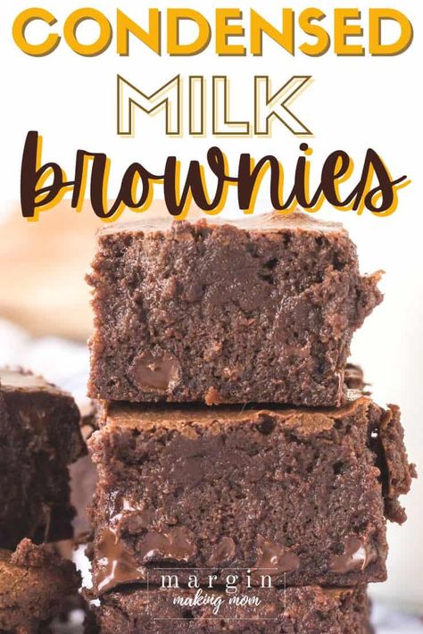 These moist and fudgy brownies include a surprise ingredient--sweetened condensed milk! This super easy recipe is sure to become a family favorite. Super Fudgy Brownies, Sweetened Condensed Milk Brownies, Brownies With Sweetened Condensed Milk, Condensed Milk Brownies, Condensed Milk Recipes Desserts, Condensed Milk Desserts, Milk Recipes Dessert, Homemade Brownies Easy, Sweetened Condensed Milk Recipes